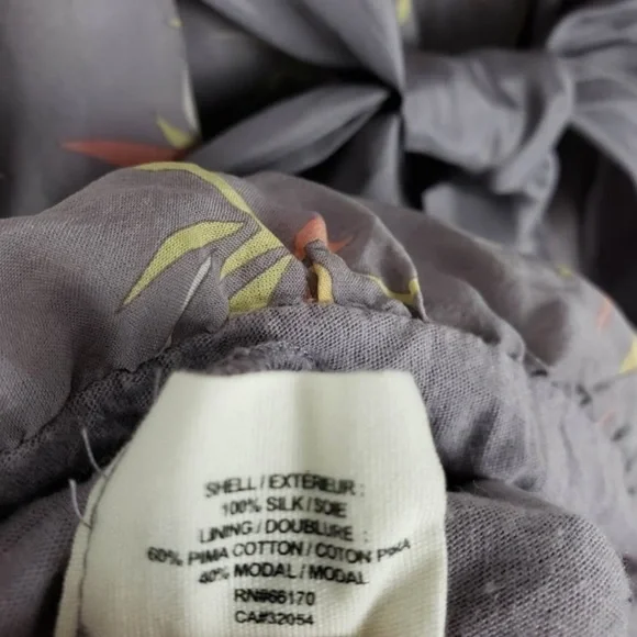 Anthropologie Partimi 100% silk bubble hem dress womens 0 lavender grey party - Picture 5 of 7